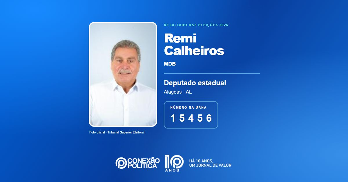 Foto oficial de Deputado Estadual — Eleições 2026: Remi Calheiros, do MDB, é eleito deputado estadual em AL com 42.076 votos
