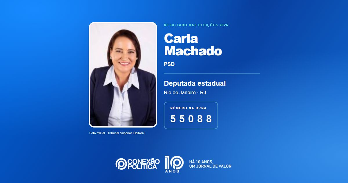 Foto oficial de Deputado Estadual — Eleições 2026: Carla Machado, do PSD, é eleita deputada estadual no RJ com 39.208 votos