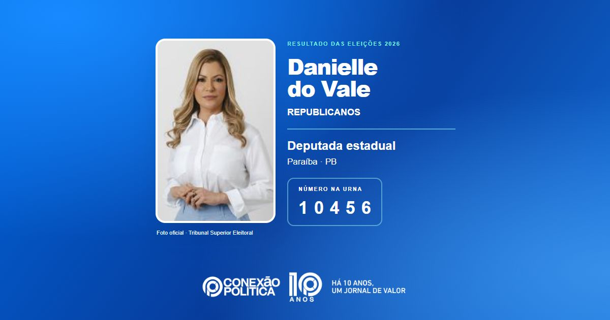 Foto oficial de Deputado Estadual — Eleições 2026: Danielle do Vale, do REPUBLICANOS, é eleita deputada estadual na PB com 35.505 votos