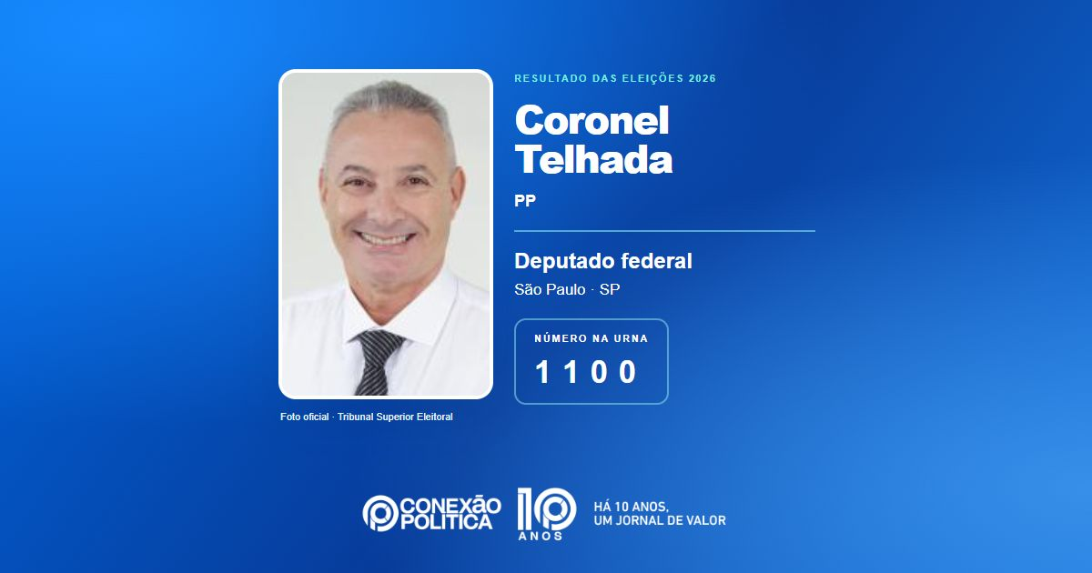 Foto oficial de Deputado Federal — Eleições 2026: Coronel Telhada, do PP, é eleito deputado federal em SP com 104.513 votos