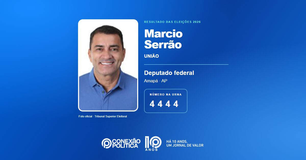 Foto oficial de Deputado Federal — Eleições 2026: Marcio Serrão, do UNIÃO, é eleito deputado federal no AP com 20.796 votos