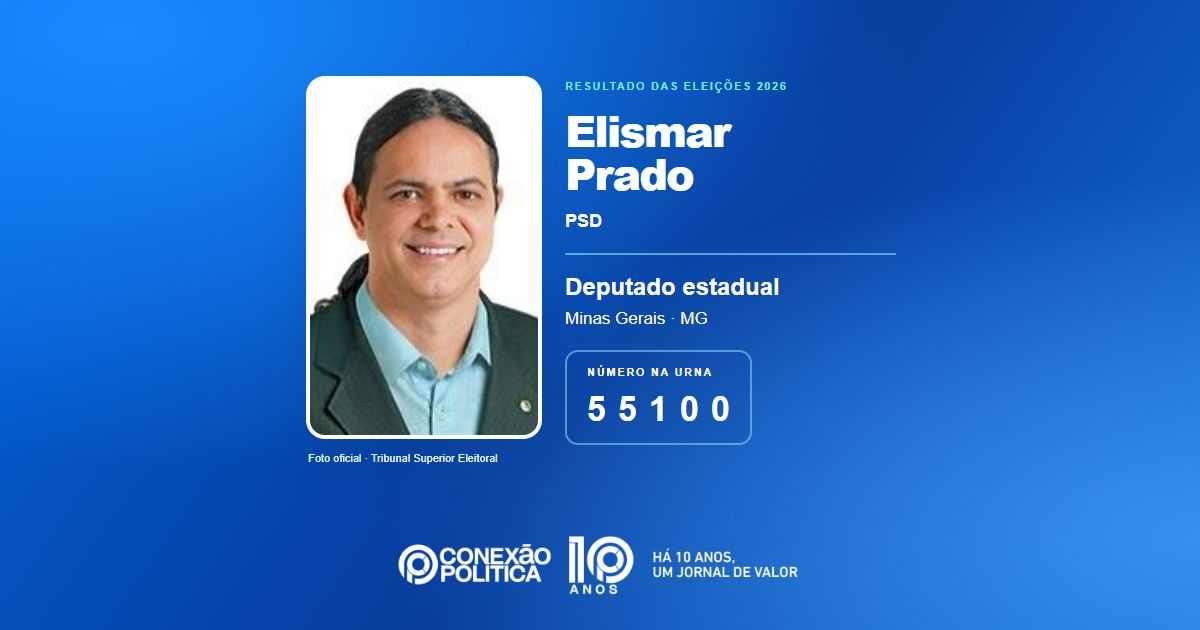 Foto oficial de Deputado Estadual — Eleições 2026: Elismar Prado, do PSD, é eleito deputado estadual em MG com 113.243 votos