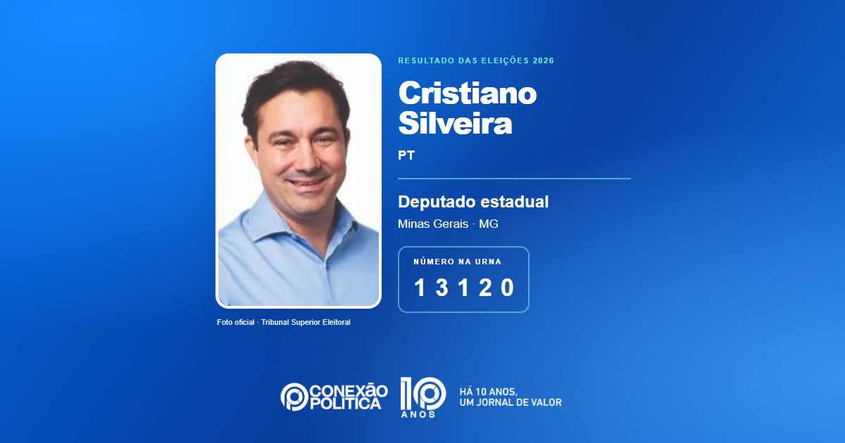 Foto oficial de Deputado Estadual — Eleições 2026: Cristiano Silveira, do PT, é eleito deputado estadual em MG com 73.305 votos