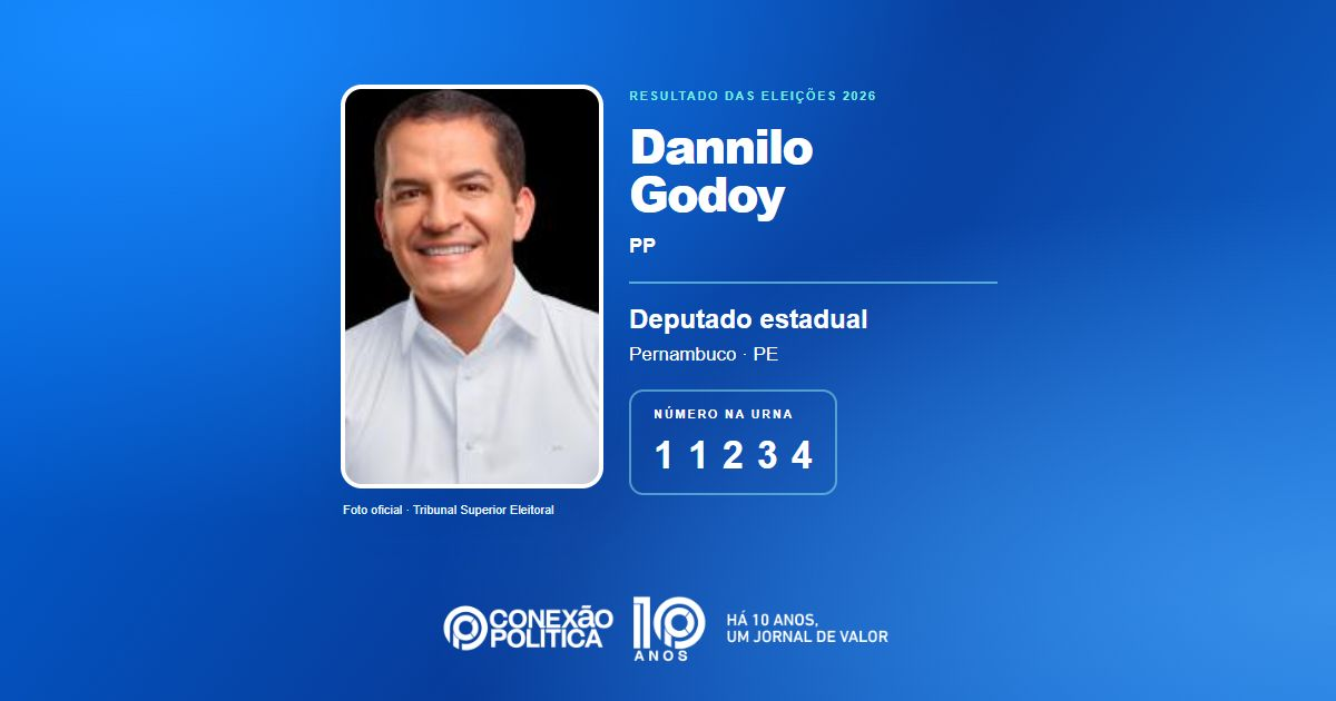 Foto oficial de Deputado Estadual — Eleições 2026: Dannilo Godoy, do PP, é eleito deputado estadual em PE com 57.153 votos