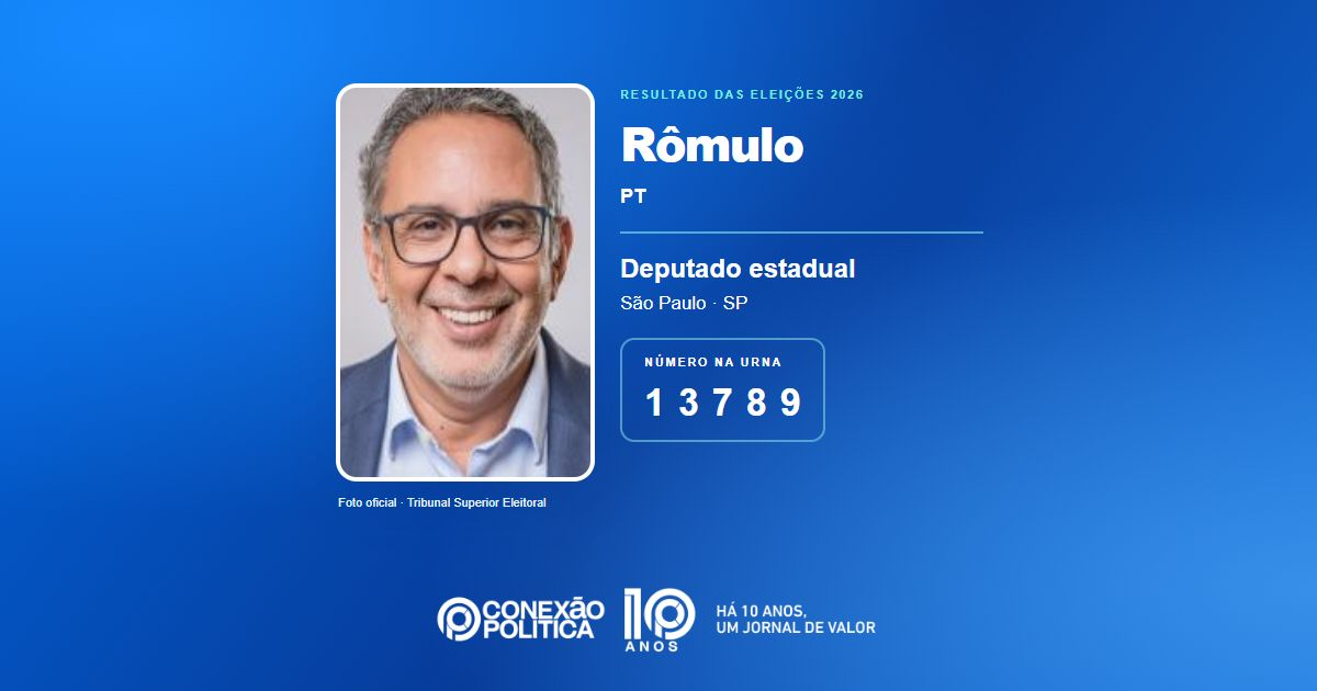 Foto oficial de Deputado Estadual — Eleições 2026: Rômulo, do PT, é eleito deputado estadual em SP com 73.648 votos