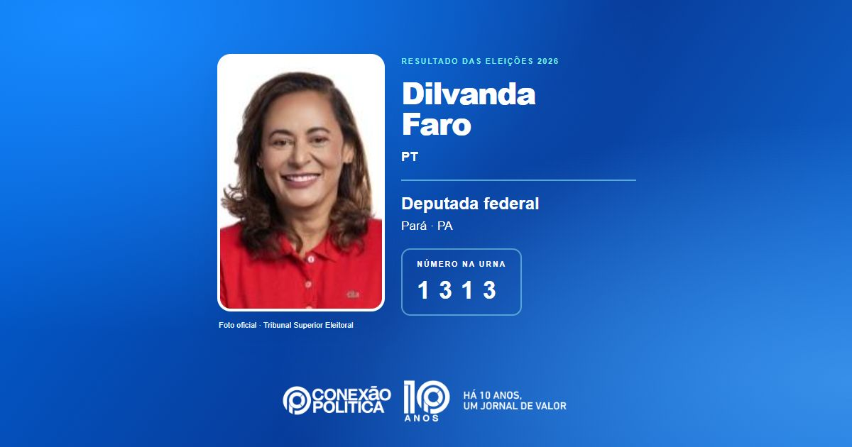 Foto oficial de Deputado Federal — Eleições 2026: Dilvanda Faro, do PT, é eleita deputada federal no PA com 192.372 votos