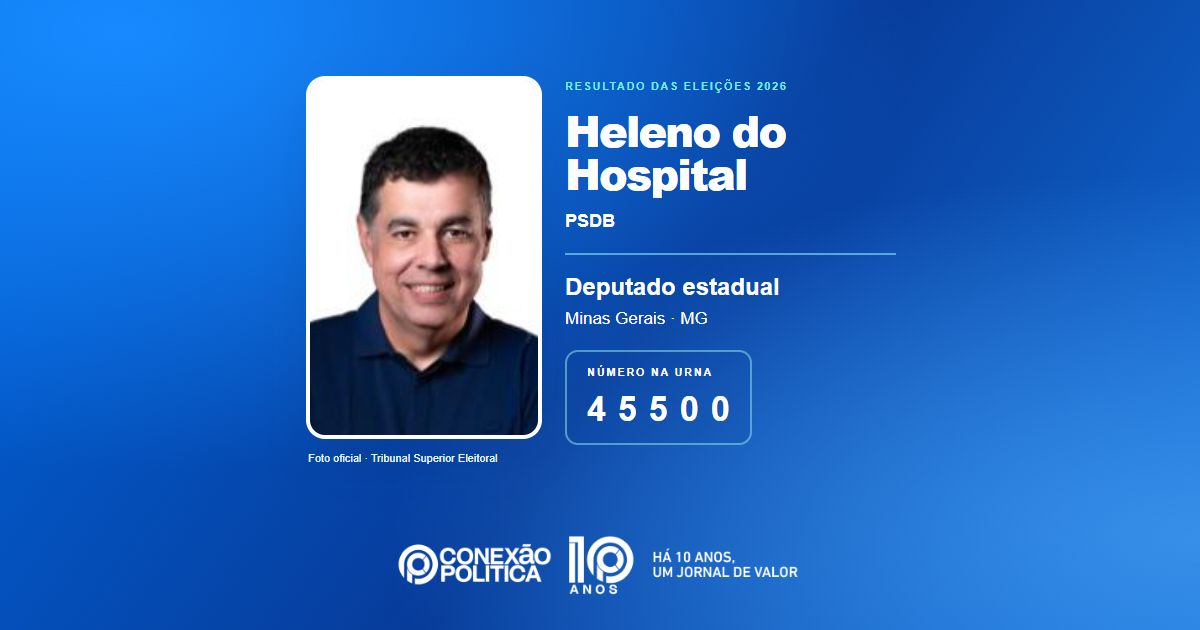 Foto oficial de Deputado Estadual — Eleições 2026: Heleno do Hospital, do PSDB, é eleito deputado estadual em MG com 46.225 votos