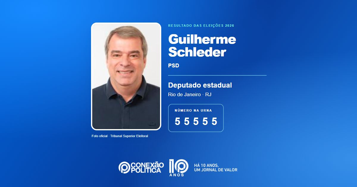 Foto oficial de Deputado Estadual — Eleições 2026: Guilherme Schleder, do PSD, é eleito deputado estadual no RJ com 54.760 votos
