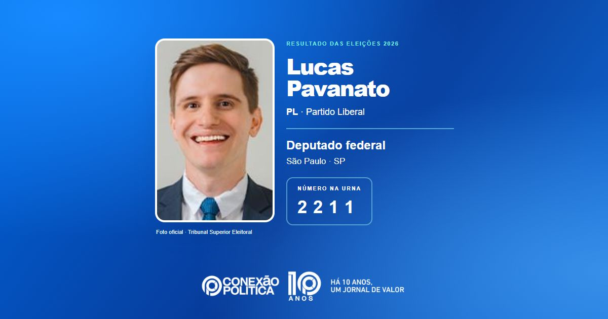Foto oficial de Deputado Federal — Eleições 2026: Lucas Pavanato, do PL, é eleito deputado federal em SP com 3.038.438 votos
