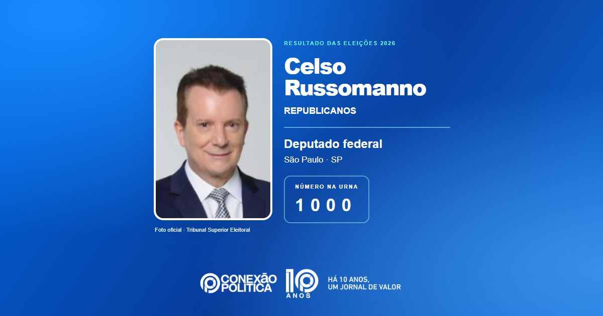Foto oficial de Deputado Federal — Eleições 2026: Celso Russomanno, do REPUBLICANOS, é eleito deputado federal em SP com 138.827 votos