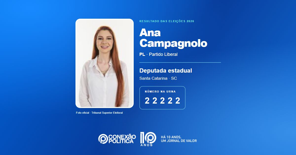 Foto oficial de Deputado Estadual — Eleições 2026: Ana Campagnolo, do PL, é eleita deputada estadual em SC com 387.523 votos