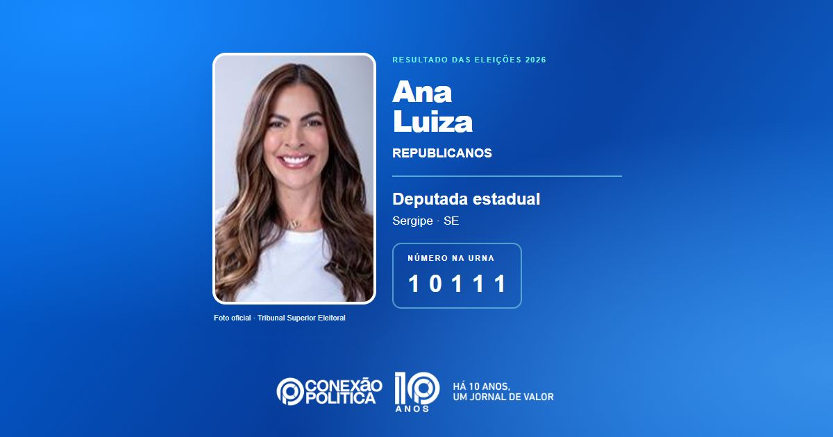 Foto oficial de Deputado Estadual — Eleições 2026: Ana Luiza, do REPUBLICANOS, é eleita deputada estadual em SE com 22.886 votos