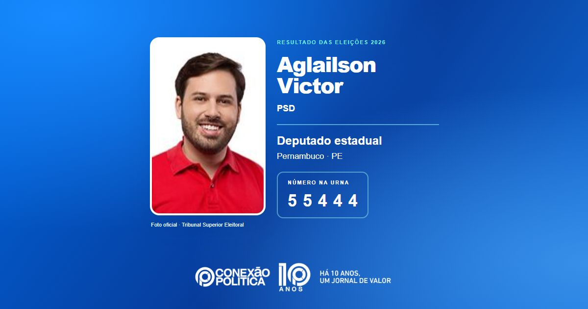 Foto oficial de Deputado Estadual — Eleições 2026: Aglailson Victor, do PSD, é eleito deputado estadual em PE com 63.834 votos