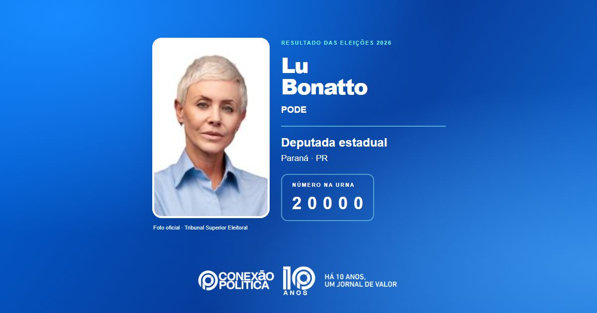 Foto oficial de Deputado Estadual — Eleições 2026: Lu Bonatto, do PODE, é eleita deputada estadual no PR com 39.738 votos