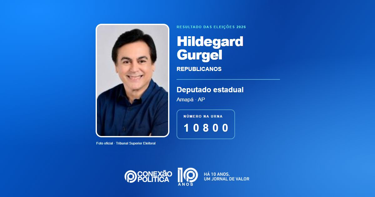 Foto oficial de Deputado Estadual — Eleições 2026: Hildegard Gurgel, do REPUBLICANOS, é eleito deputado estadual no AP com 12.357 votos