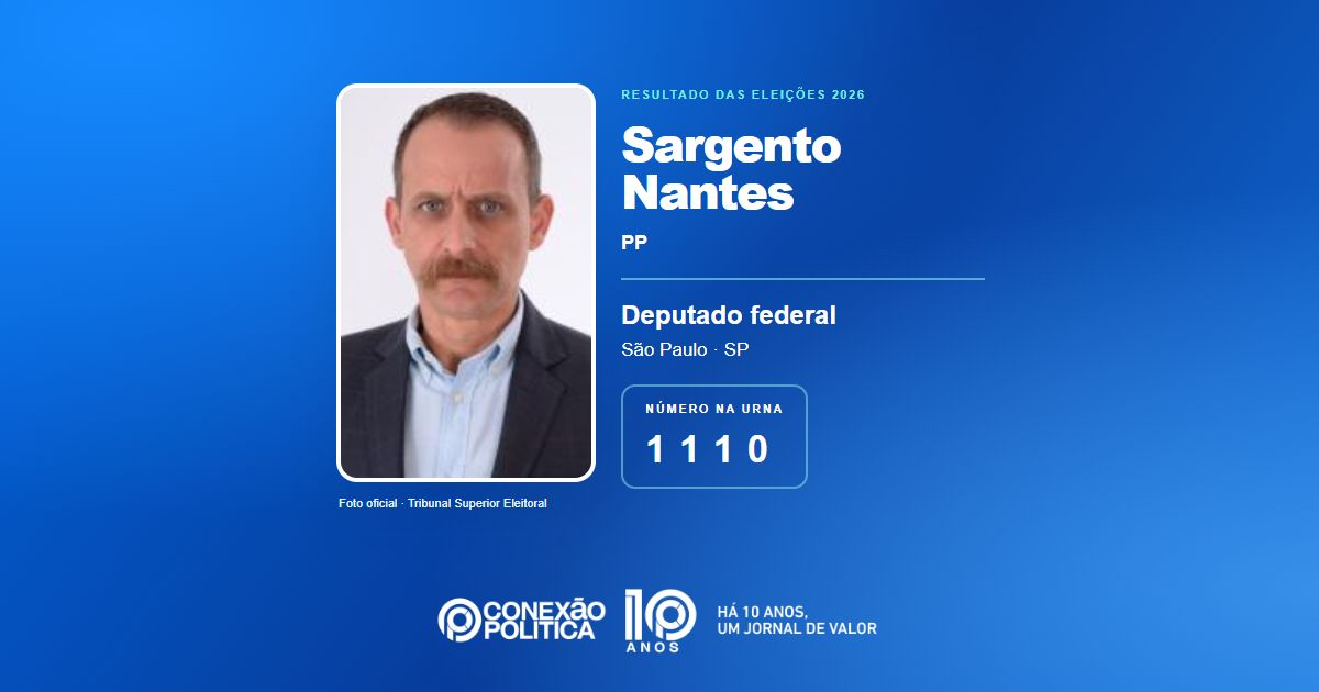 Foto oficial de Deputado Federal — Eleições 2026: Sargento Nantes, do PP, é eleito deputado federal em SP com 333.401 votos
