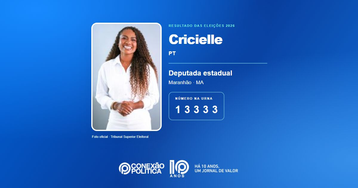Foto oficial de Deputado Estadual — Eleições 2026: Cricielle, do PT, é eleita deputada estadual no MA com 85.630 votos