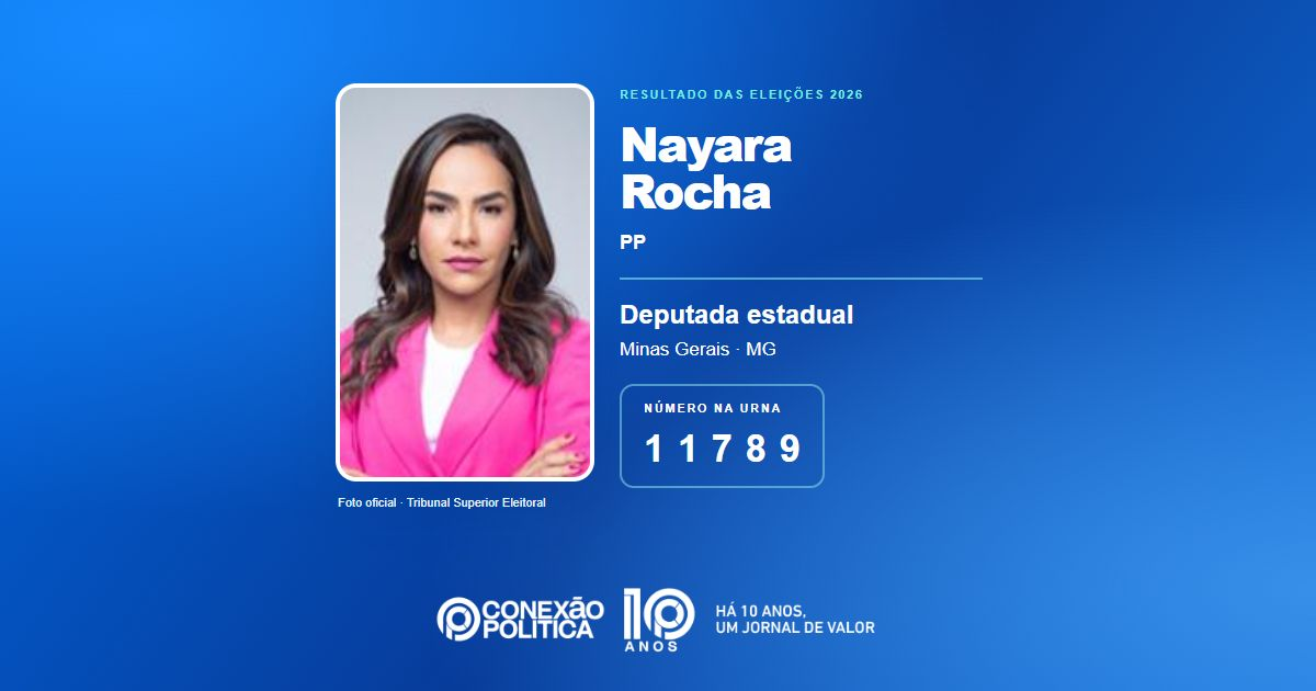 Foto oficial de Deputado Estadual — Eleições 2026: Nayara Rocha, do PP, é eleita deputada estadual em MG com 77.412 votos