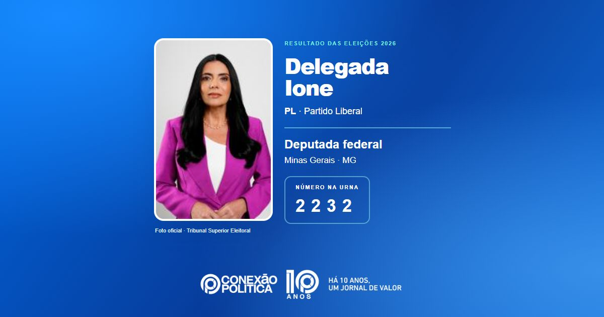 Foto oficial de Deputado Federal — Eleições 2026: Delegada Ione, do PL, é eleita deputada federal em MG com 39.275 votos
