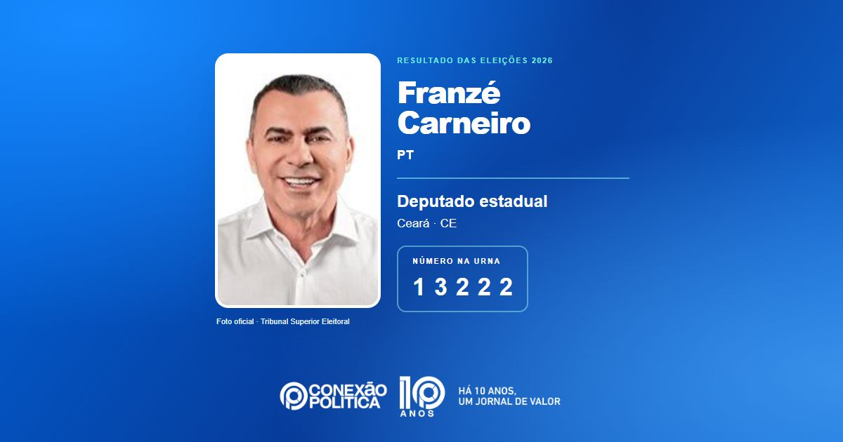 Foto oficial de Deputado Estadual — Eleições 2026: Franzé Carneiro, do PT, é eleito deputado estadual no CE com 71.685 votos
