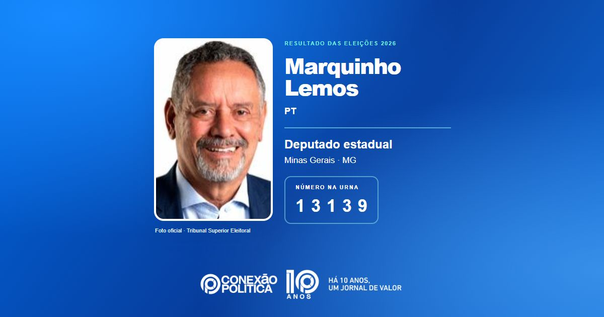 Foto oficial de Deputado Estadual — Eleições 2026: Marquinho Lemos, do PT, é eleito deputado estadual em MG com 62.032 votos