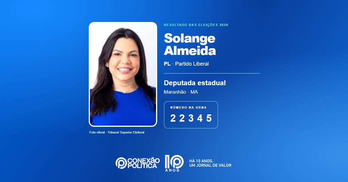 Foto oficial de Deputado Estadual — Eleições 2026: Solange Almeida, do PL, é eleita deputada estadual no MA com 58.649 votos