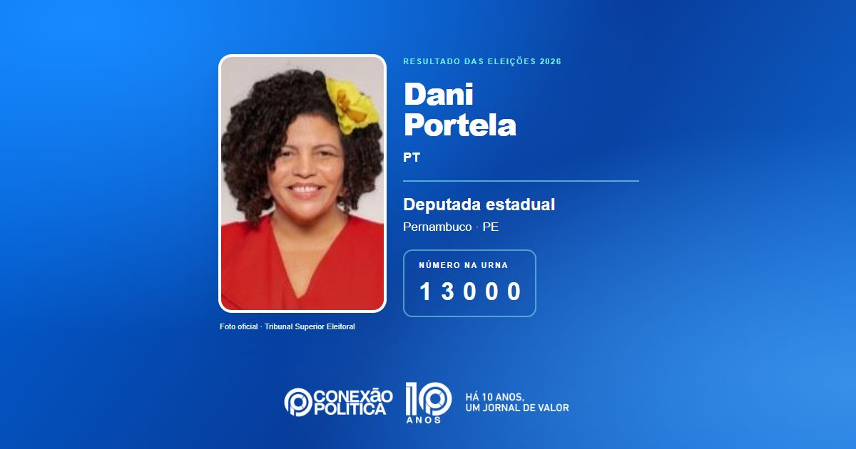 Foto oficial de Deputado Estadual — Eleições 2026: Dani Portela, do PT, é eleita deputada estadual em PE com 146.123 votos