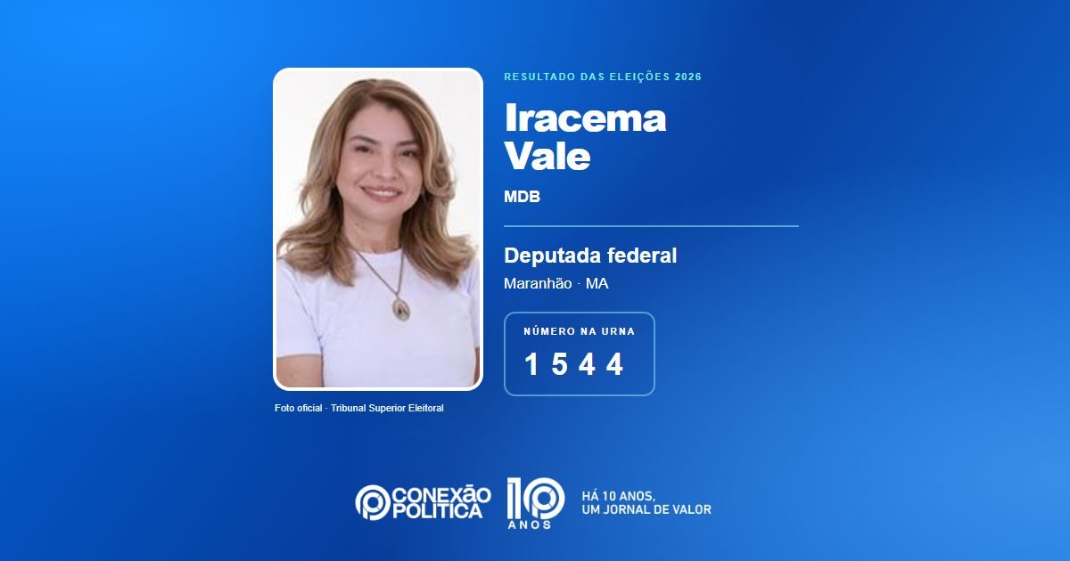 Foto oficial de Deputado Federal — Eleições 2026: Iracema Vale, do MDB, é eleita deputada federal no MA com 179.351 votos