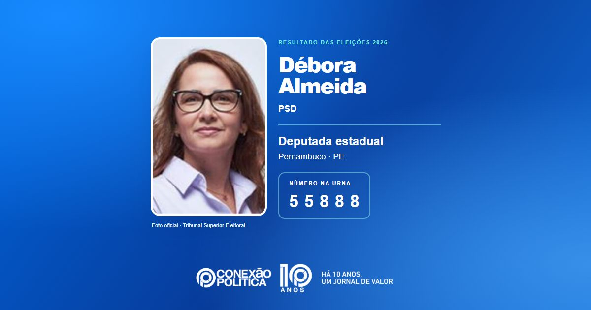 Foto oficial de Deputado Estadual — Eleições 2026: Débora Almeida, do PSD, é eleita deputada estadual em PE com 64.748 votos