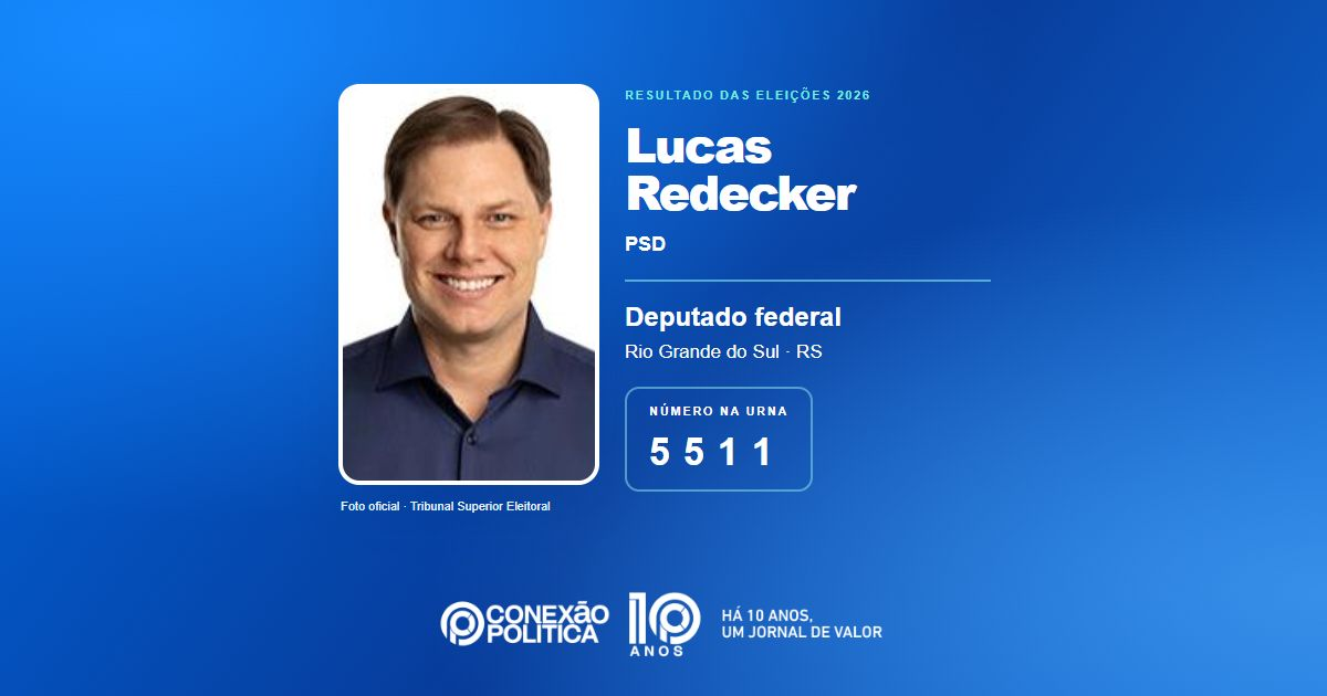 Foto oficial de Deputado Federal — Eleições 2026: Lucas Redecker, do PSD, é eleito deputado federal no RS com 99.817 votos