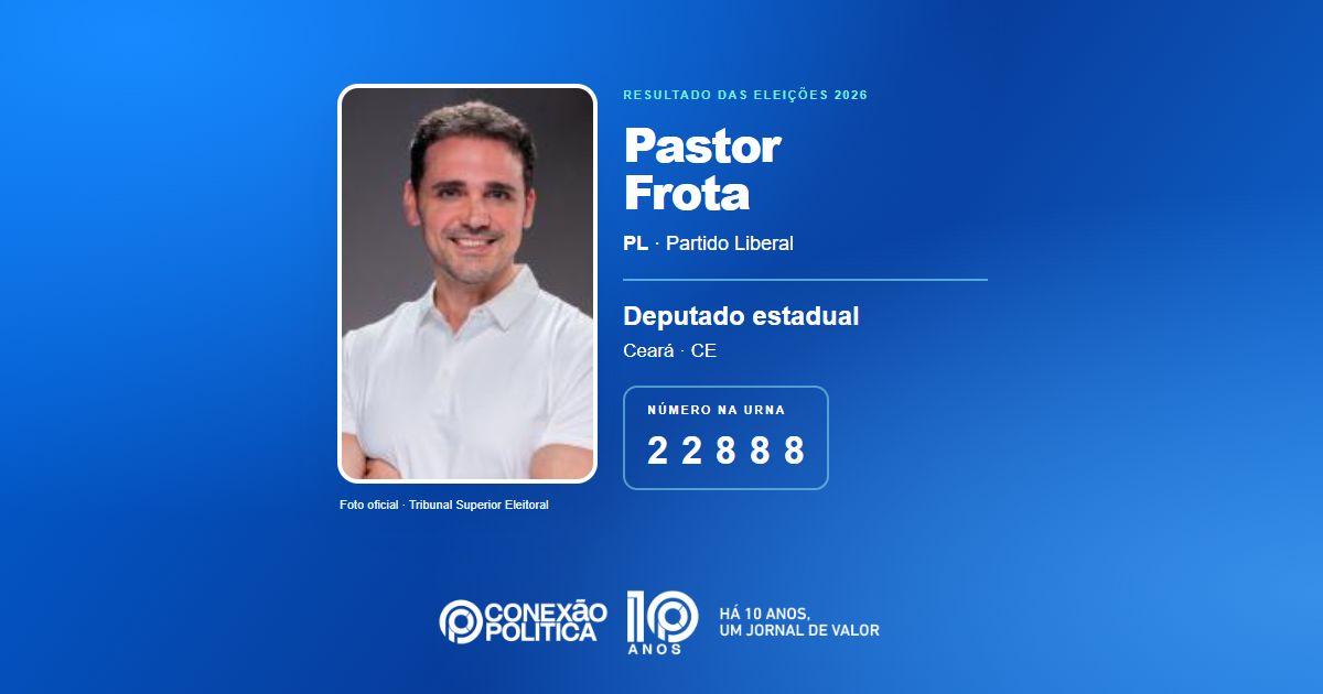 Foto oficial de Deputado Estadual — Eleições 2026: Pastor Frota, do PL, é eleito deputado estadual no CE com 28.316 votos