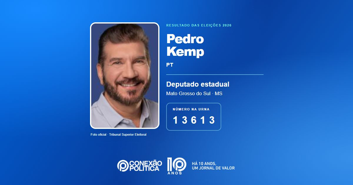 Foto oficial de Deputado Estadual — Eleições 2026: Pedro Kemp, do PT, é eleito deputado estadual em MS com 28.397 votos