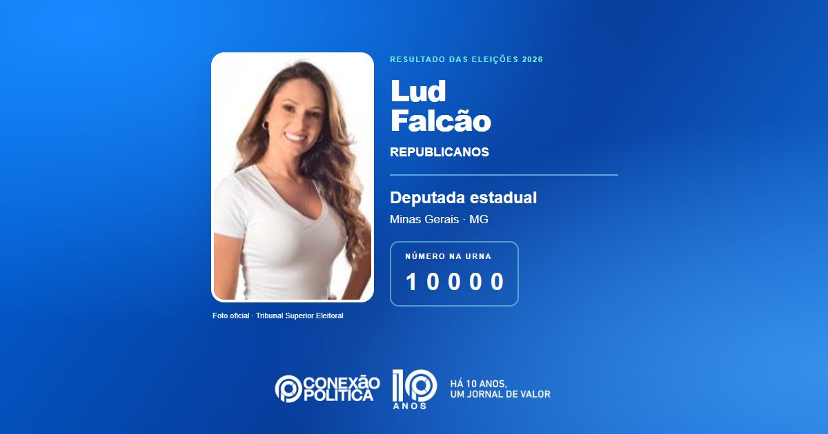 Foto oficial de Deputado Estadual — Eleições 2026: Lud Falcão, do REPUBLICANOS, é eleita deputada estadual em MG com 159.944 votos
