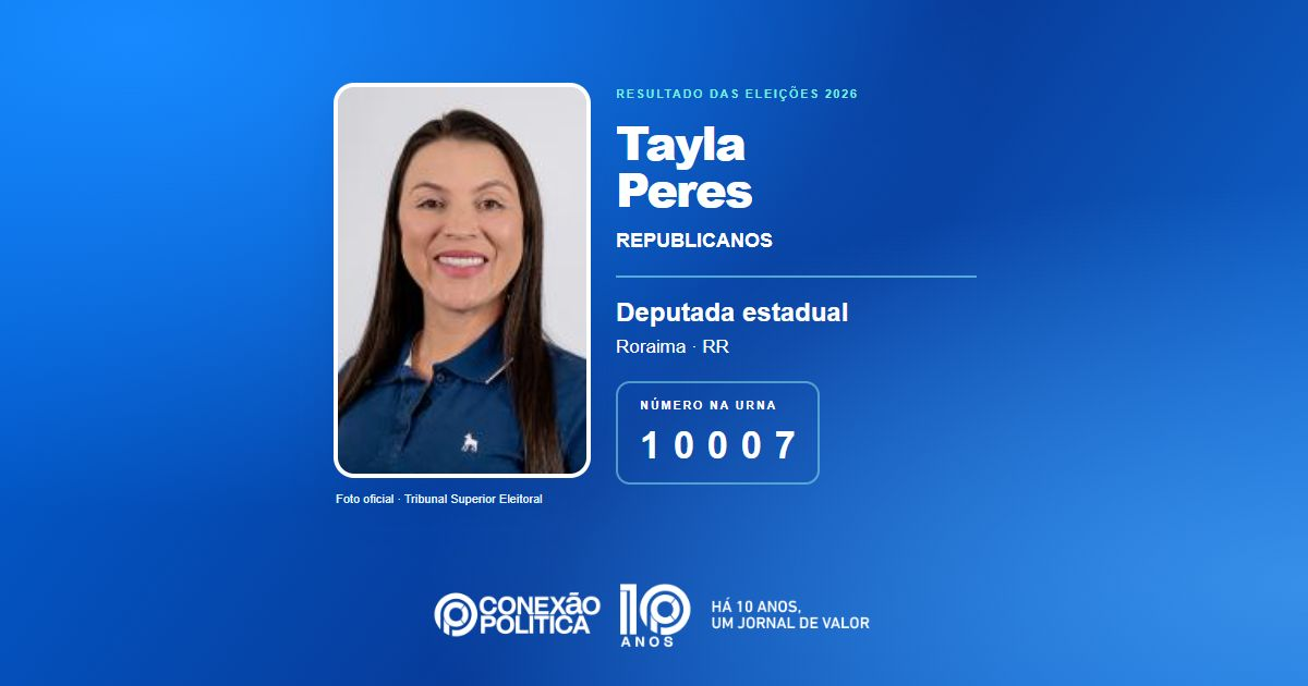 Foto oficial de Deputado Estadual — Eleições 2026: Tayla Peres, do REPUBLICANOS, é eleita deputada estadual em RR com 8.349 votos