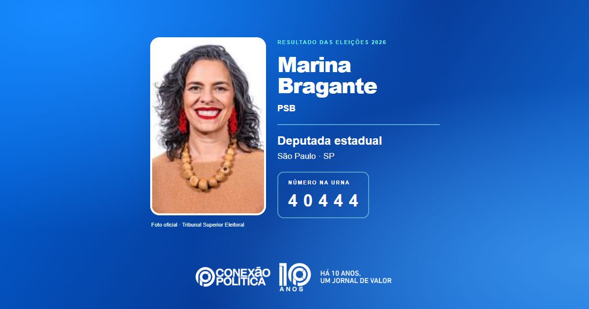 Foto oficial de Deputado Estadual — Eleições 2026: Marina Bragante, do PSB, é eleita deputada estadual em SP com 78.957 votos