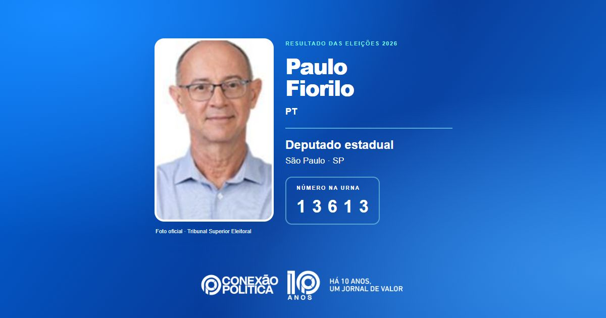 Foto oficial de Deputado Estadual — Eleições 2026: Paulo Fiorilo, do PT, é eleito deputado estadual em SP com 96.370 votos