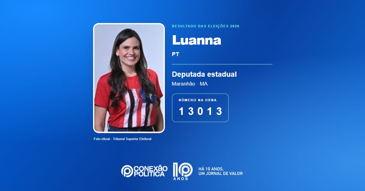 Foto oficial de Deputado Estadual — Eleições 2026: Luanna, do PT, é eleita deputada estadual no MA com 51.260 votos
