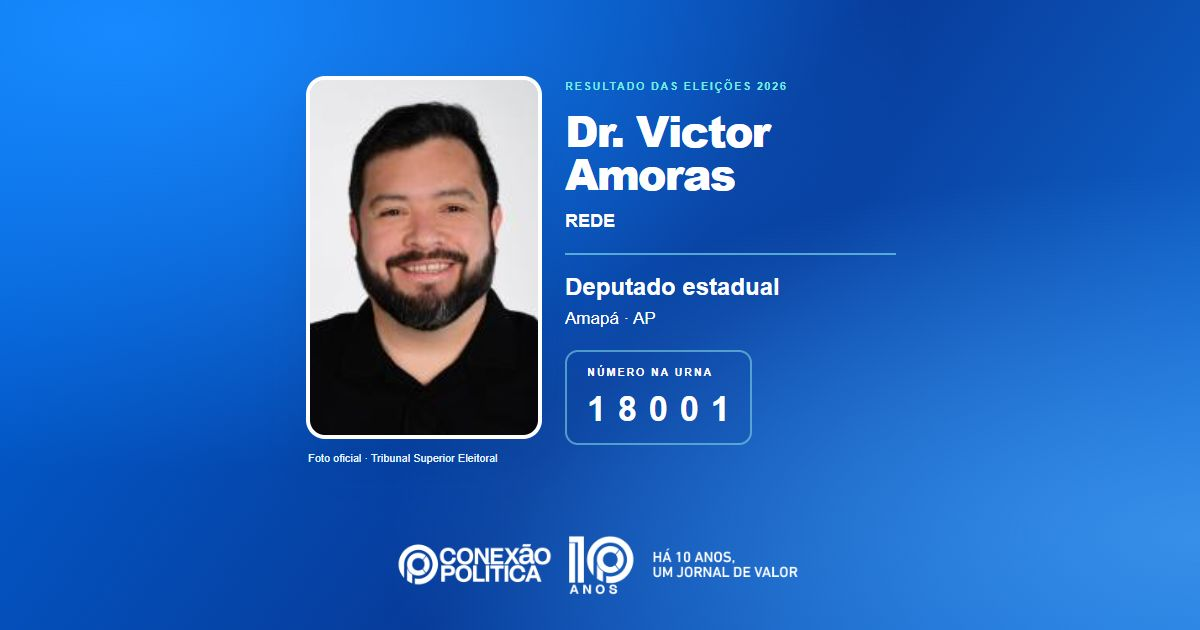 Foto oficial de Deputado Estadual — Eleições 2026: Dr. Victor Amoras, do REDE, é eleito deputado estadual no AP com 9.383 votos