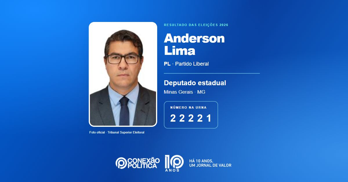 Foto oficial de Deputado Estadual — Eleições 2026: Anderson Lima, do PL, é eleito deputado estadual em MG com 59.870 votos