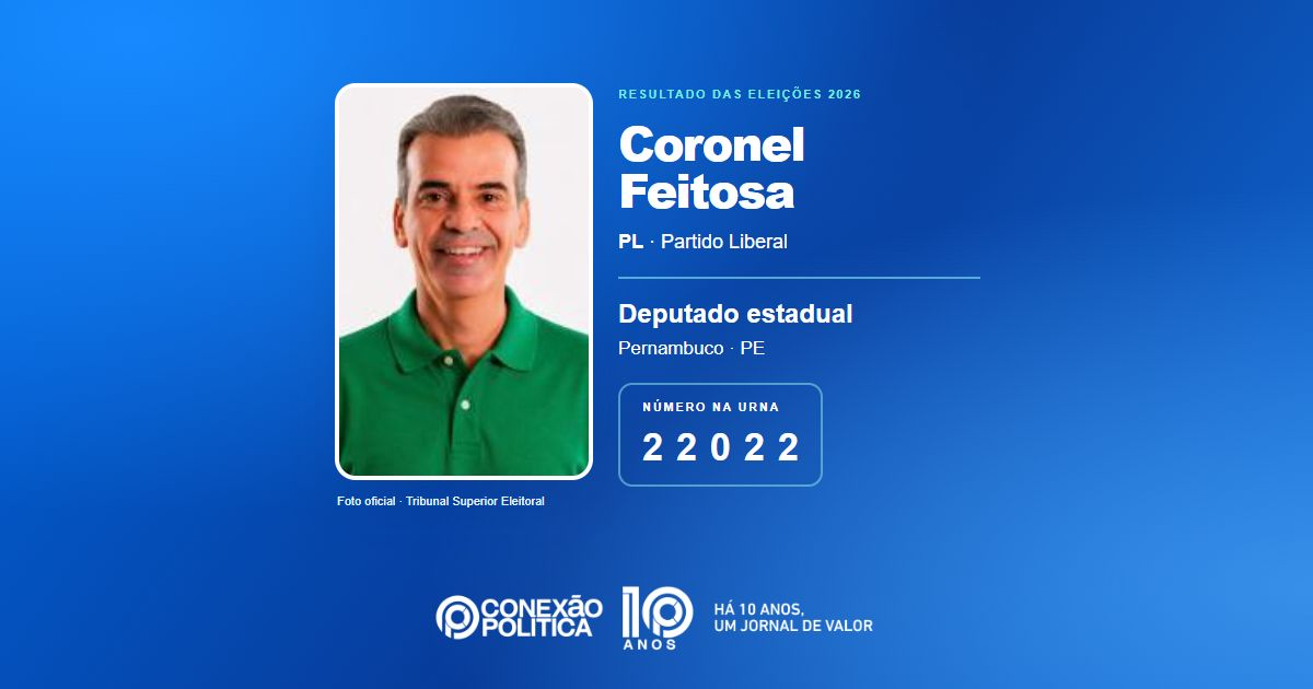 Foto oficial de Deputado Estadual — Eleições 2026: Coronel Feitosa, do PL, é eleito deputado estadual em PE com 58.813 votos