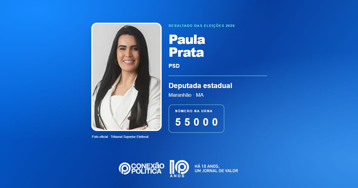Foto oficial de Deputado Estadual — Eleições 2026: Paula Prata, do PSD, é eleita deputada estadual no MA com 52.300 votos
