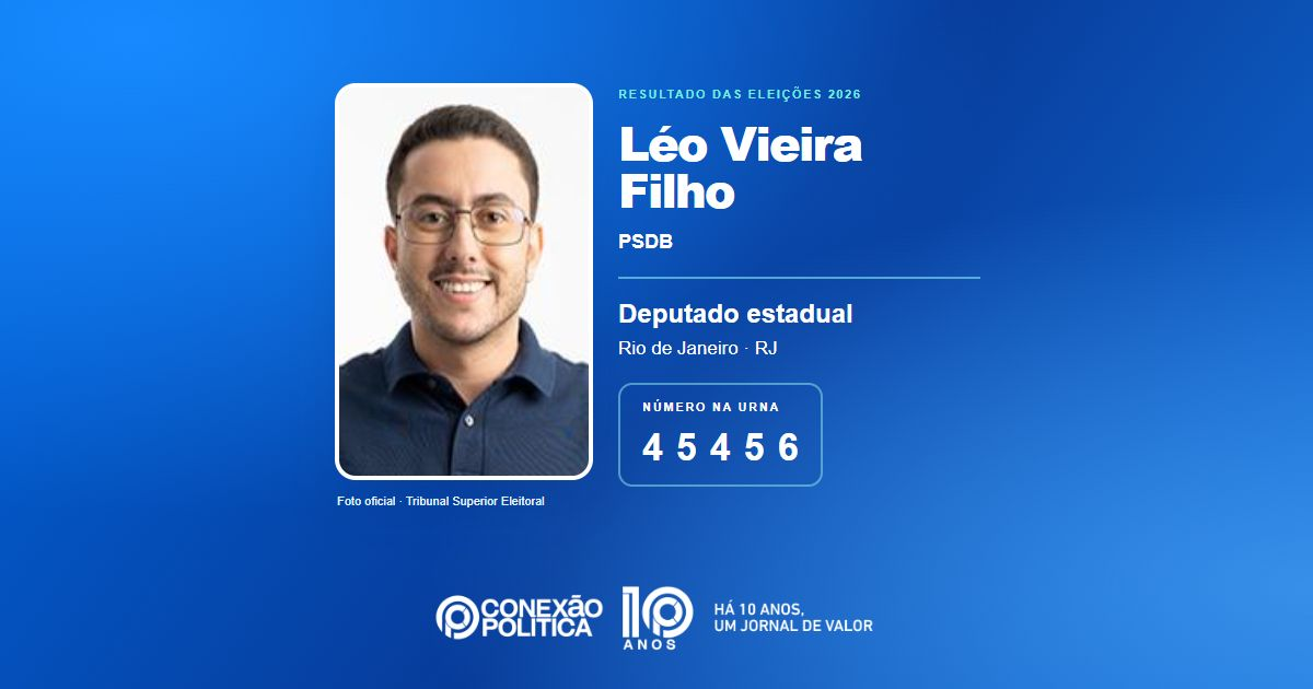 Foto oficial de Deputado Estadual — Eleições 2026: Léo Vieira Filho, do PSDB, é eleito deputado estadual no RJ com 72.939 votos
