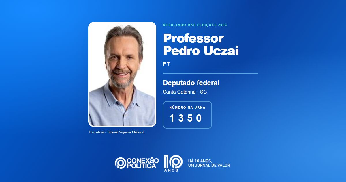 Foto oficial de Deputado Federal — Eleições 2026: Professor Pedro Uczai, do PT, é eleito deputado federal em SC com 164.389 votos