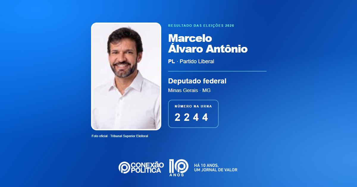 Foto oficial de Deputado Federal — Eleições 2026: Marcelo Álvaro Antônio, do PL, é eleito deputado federal em MG com 56.958 votos