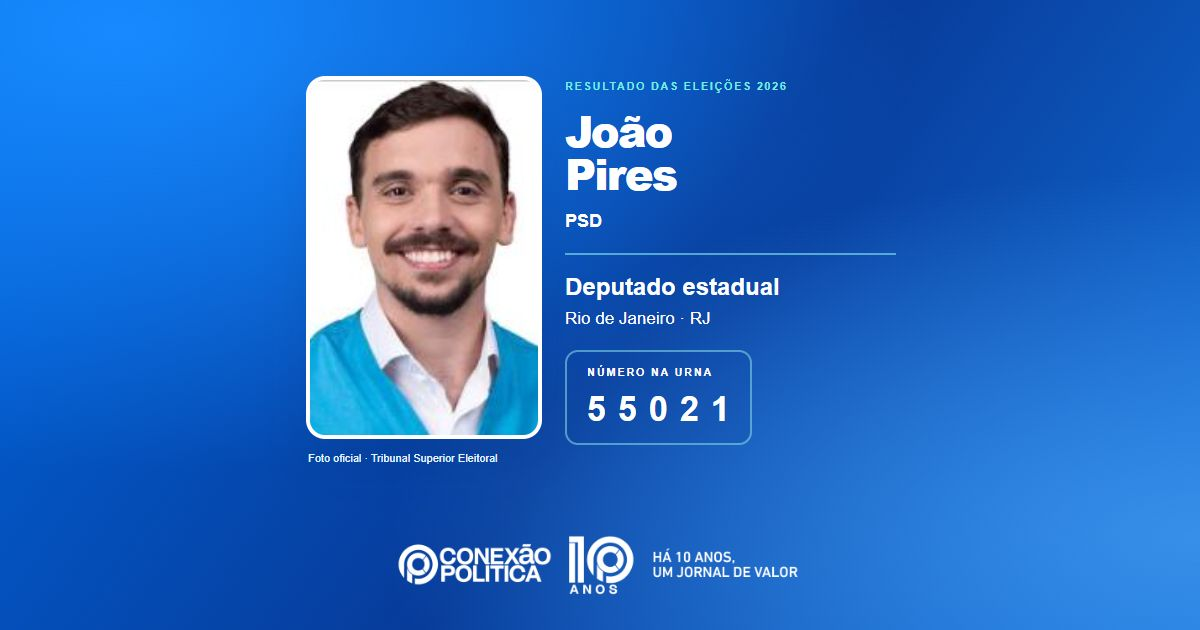 Foto oficial de Deputado Estadual — Eleições 2026: João Pires, do PSD, é eleito deputado estadual no RJ com 90.195 votos