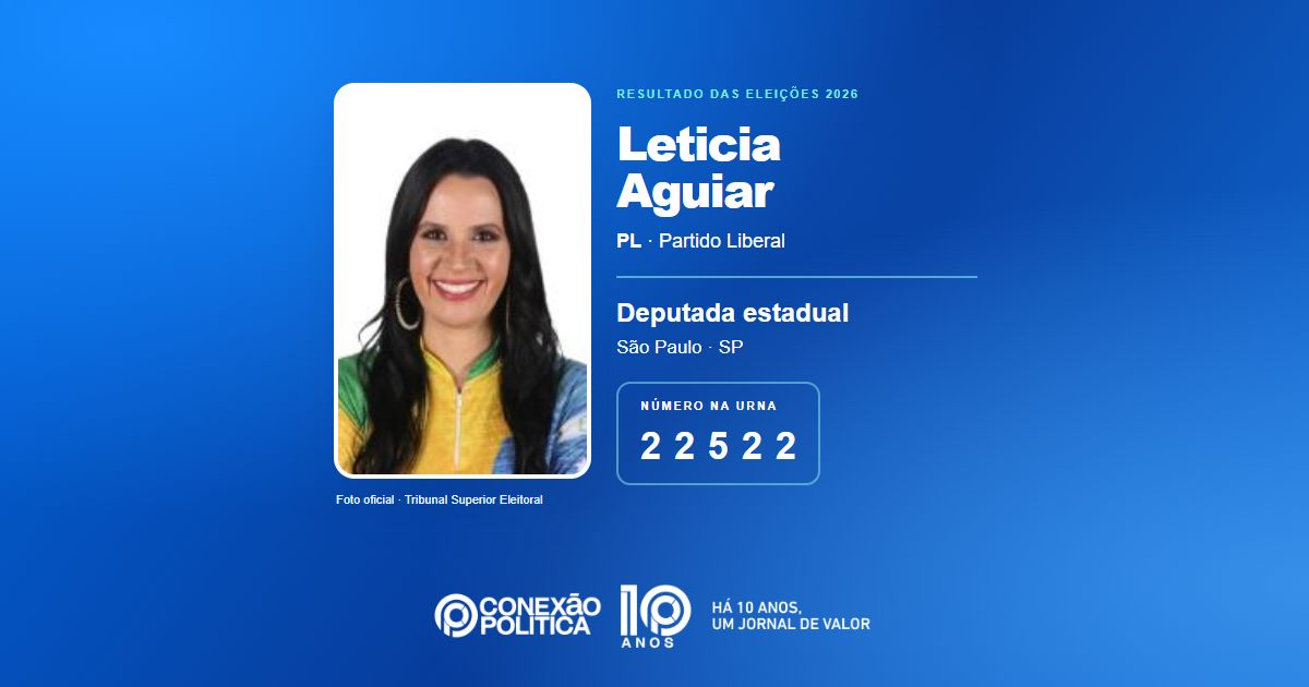 Foto oficial de Deputado Estadual — Eleições 2026: Leticia Aguiar, do PL, é eleita deputada estadual em SP com 94.832 votos