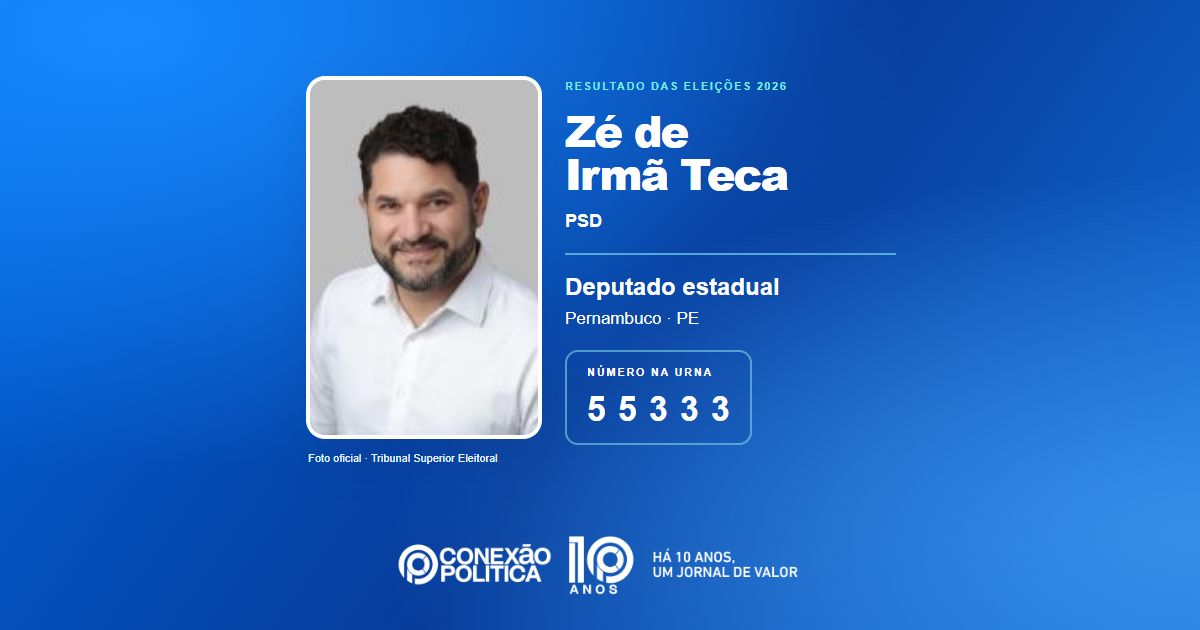 Foto oficial de Deputado Estadual — Eleições 2026: Zé de Irmã Teca, do PSD, é eleito deputado estadual em PE com 43.679 votos