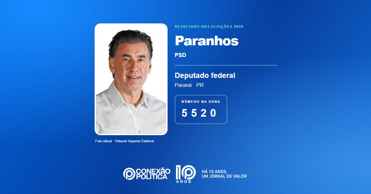 Foto oficial de Deputado Federal — Eleições 2026: Paranhos, do PSD, é eleito deputado federal no PR com 99.070 votos