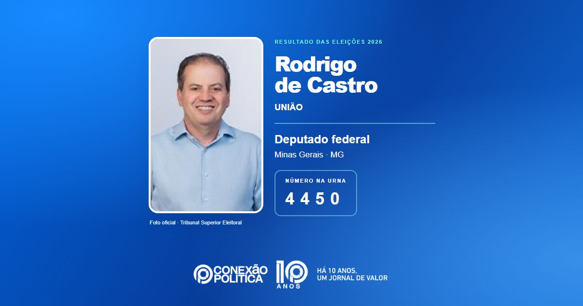 Foto oficial de Deputado Federal — Eleições 2026: Rodrigo de Castro, do UNIÃO, é eleito deputado federal em MG com 105.371 votos