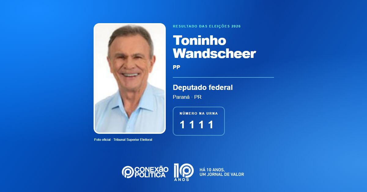 Foto oficial de Deputado Federal — Eleições 2026: Toninho Wandscheer, do PP, é eleito deputado federal no PR com 88.157 votos